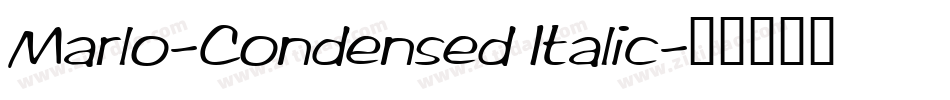 Marlo-Condensed Italic字体转换